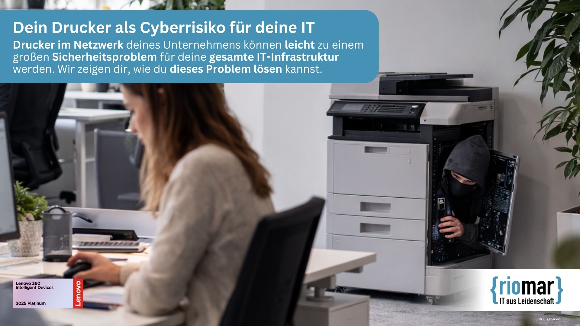 Netzwerkdrucker sind unbeachtete Einfallstore für Hacker. rioamr aus Wiesbaden zeigt dir, wie du dich schützen kannst.