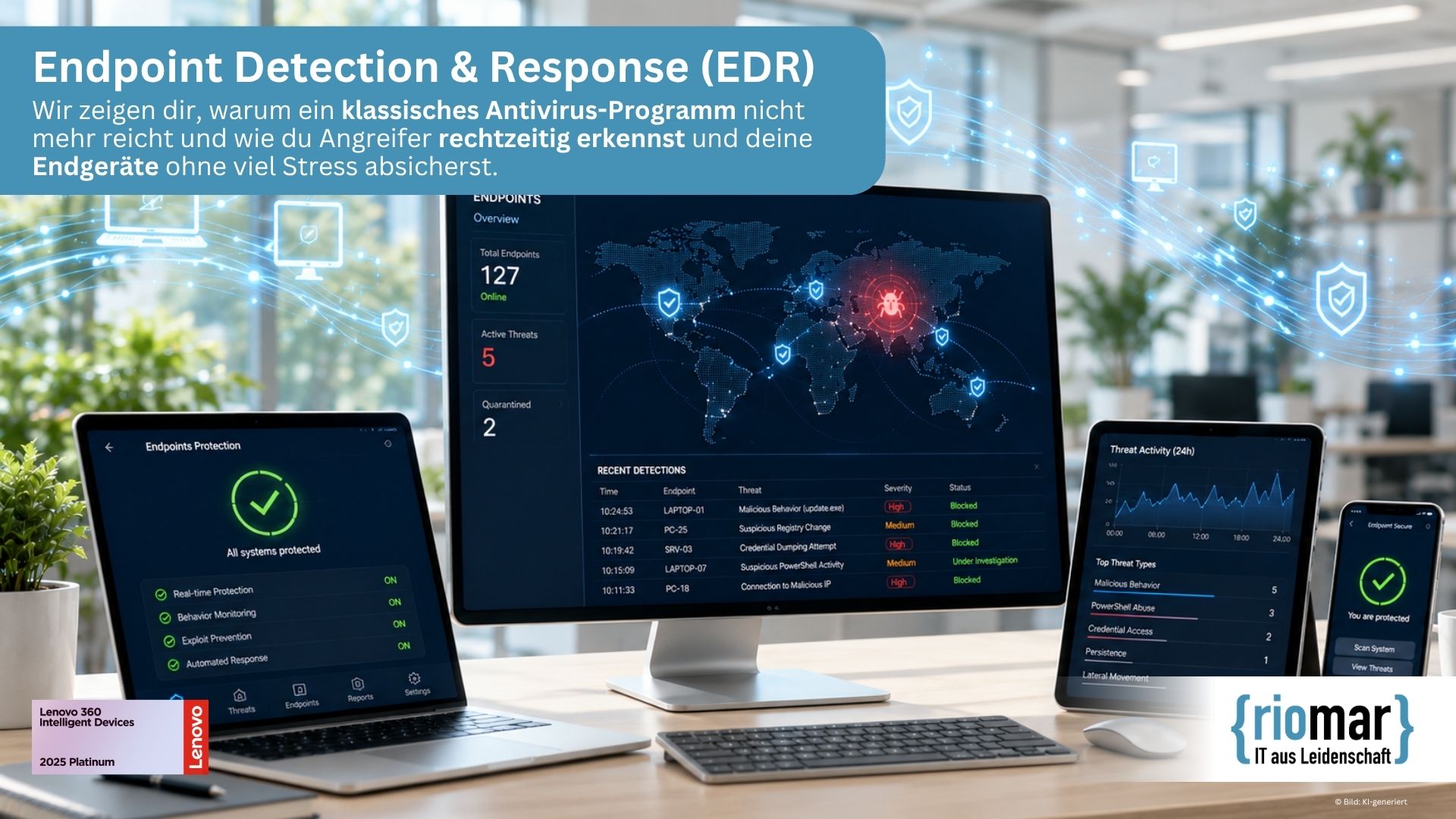 Endpoint Detection & Response (EDR) – Warum ein moderner Virenschutz allein für dein Unternehmen in Wiesbaden nicht mehr reicht