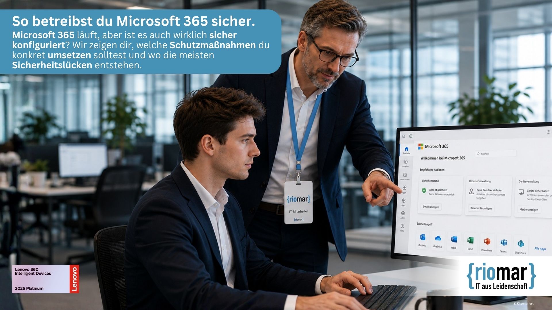 So betreibst du Microsoft 365 sicher – Schutzmaßnahmen für dein Unternehmen in Frankfurt und Wiesbaden mit riomar