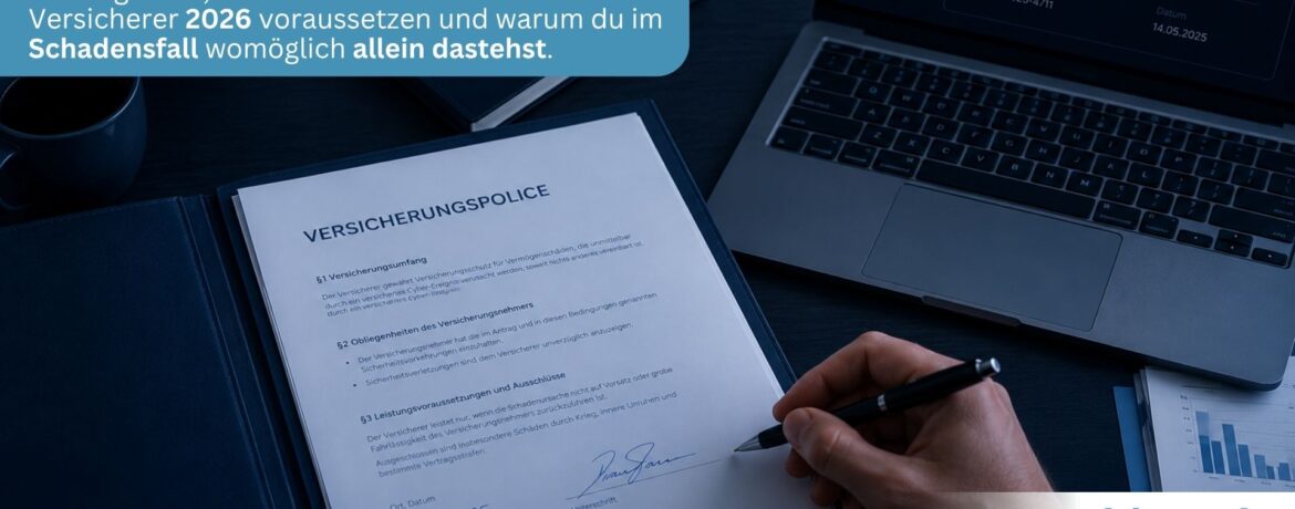 Cyberversicherung 2026 – Wer die neuen Anforderungen nicht erfüllt, steht im Schadensfall allein da