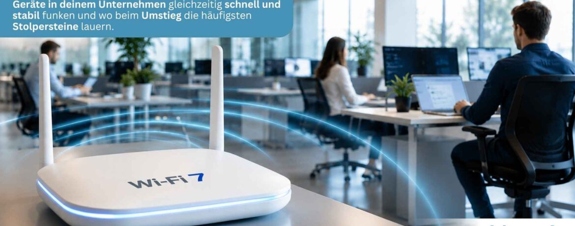 Wi-Fi 7 einfach erklärt – Was der neue WLAN-Standard deinem Unternehmen bringt
