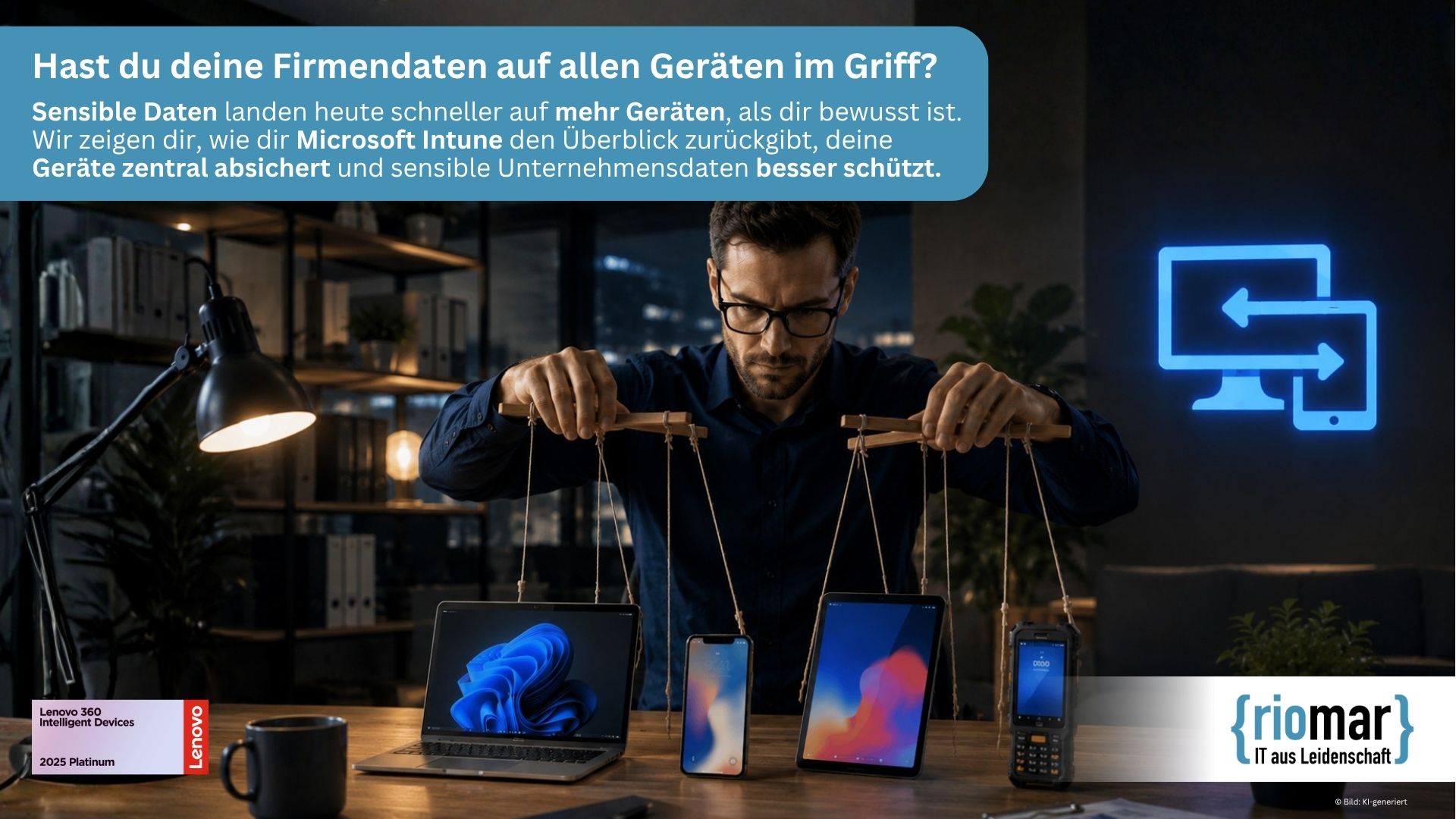 Hast du wirklich noch die Kontrolle über alle Geräte, auf denen deine Firmendaten liegen? So verschafft dir Microsoft Intune wieder den Überblick.