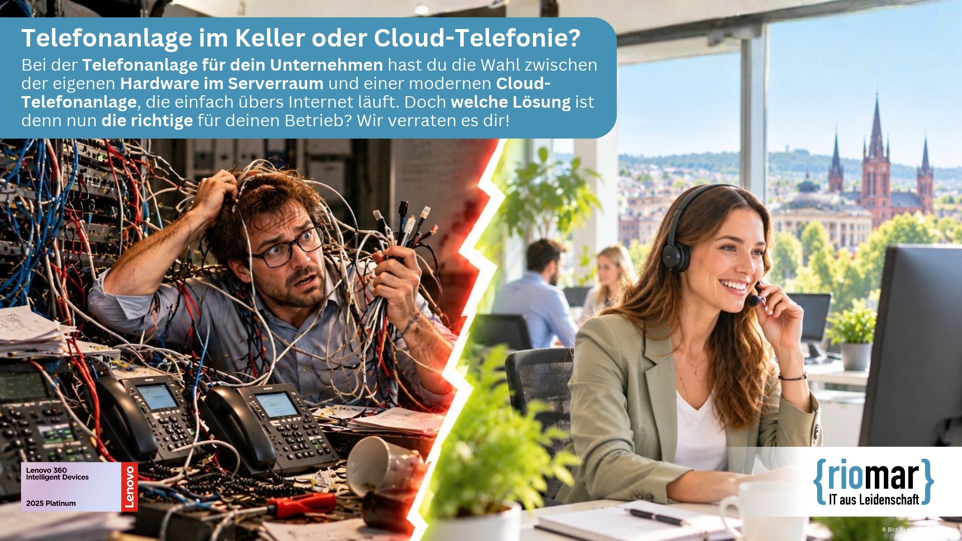 Cloud-Telefonanlage oder eigene Telefonanlage im Keller? Die Entscheidungshilfe für dein Unternehmen in der Region Wiesbaden!